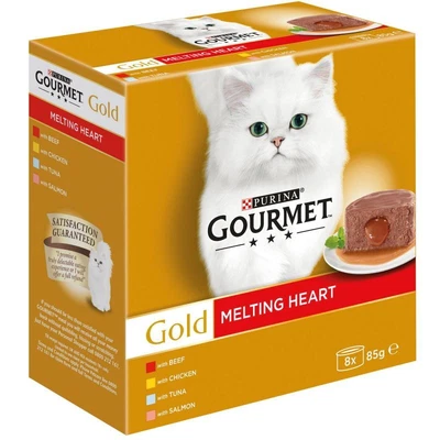 £19.95 • Buy Gourmet Gold Melting Heart Beef, Chicken, Tuna & Salmon Wet Cat Food 24 X85g Tin