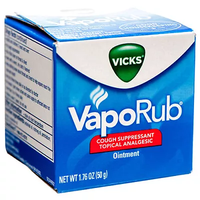 VICKS VAPORUB COUGH SUPPRESSANT  ANALGESIC OINTMENT 1.76 Oz • $21