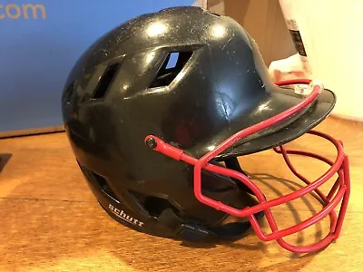 Schutt Black Softball Batting Face Guard Helmet 3130 PT OSFA Chin Strap Youth • $12