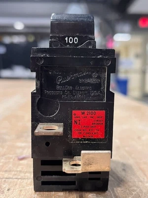 $22.50 • Buy Pushmatic 100 Amp 2 Pole Unit Circuit Breaker 