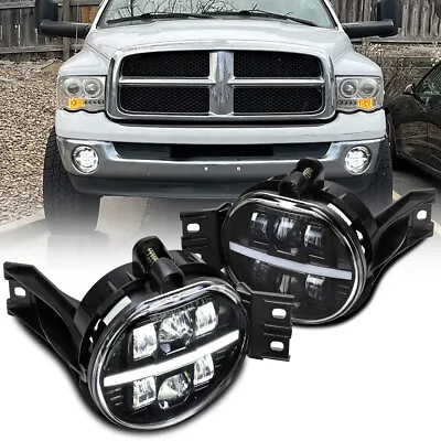 W/ DRL LED Fog Lights For 2003 2004 2005 2006 2007 2008 Dodge Ram 1500 2500 3500 • $56.99