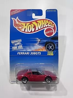 1995 Hot Wheels #496 Ferrari 308gts Magnum Pi Style In Red Chrome 5 Spoke Wheels • $14.99