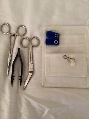  Nurse EMT Pocket Organizer Kit Medical Bandage Scissor Clamp Scissors Tweezers • $8.99