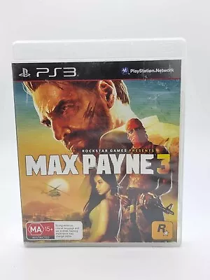 PS3 Max Payne 3 Playstation 3 Game + Manual 2012 • $13.50