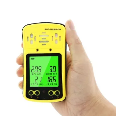 4 In 1 Gas Detector Tester Multi-Gas Monitor For CO H₂S O₂ LEL With Alarm Alert • $304.97