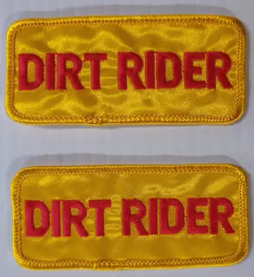 DIRT RIDER DIRTBIKE ATV OFF ROAD PATCHES 2x • $7.99