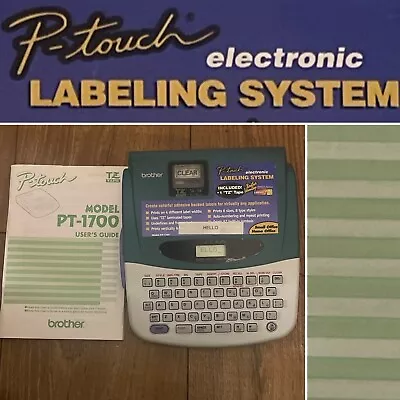 Brother P-Touch Electronic Labeling System W/Manual Model PT-1700 Works! Tested • $22.99
