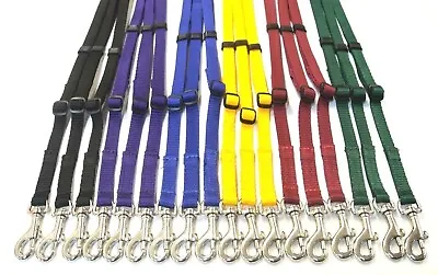 Deluxe 3 Way Dog Lead Splitter Adjustable 13mm Strong Webbing In Various Colours • £11.95