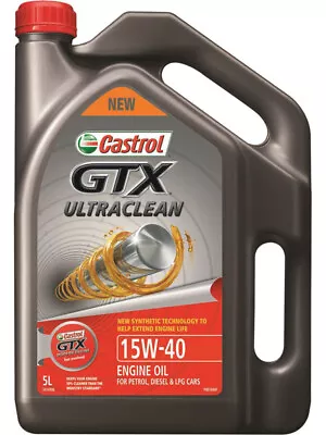 Castrol GTX Ultra Clean 15W-40 Engine Oil 5L (3414906) • $77.80