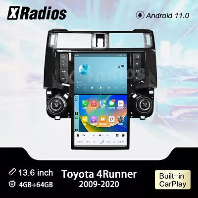 13.6  Android11 Tesla Style Smart Radio CarPlay GPS For Toyota 4Runner 2009-2020 • $908.99