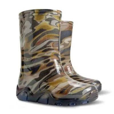 Kids Boys Wellington Boots Wellies Rainy Boots Camouflage All Sizes Camo • £9.67