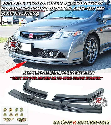 Fits 06-11 Honda Civic 4dr Mu-gen RR Style Front Lip (ABS) • $109.99