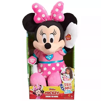 Disney Clubhouse Fun Minnie Mouse Mickey Bowtique Song & Phrases Doll Plush Toy • $36.95