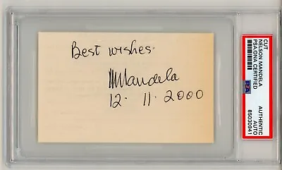 Nelson Mandela ~ Signed Autographed Cut Authentic Signature ~ PSA DNA Encased • $1995