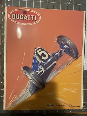 Classic Vintage Bugatti Car Number 5 Ad Reprint Garage Poster Decoration • $14.99