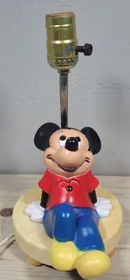 Vintage 80s Mickey Mouse Lamp And Night Light Underwriters Laboratories WORKS. • $11.99
