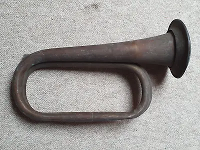 Very Old Military (?) Bugle Horn / Trumpet  With Garland • $49