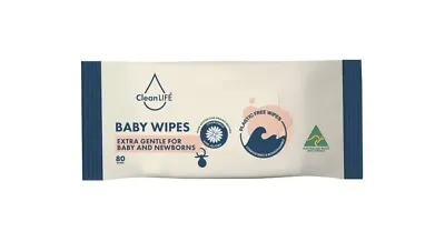 6 X 80pk CLEANLIFE Plastic Free Wipes Extra Gentle For Baby & Newborns 480 Wipes • $38.80