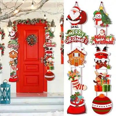 Merry Christmas Outdoor Banner Flag Wall Hanging Party Xmas Porch Sign Decor US • $9.83