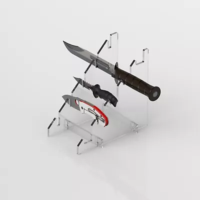 £14.99 • Buy 5 Clear Acrylic Knife Bayonet Stand / Display Knife Rack / Counter Display Stand
