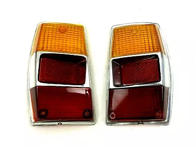 RENAULT 6 R6 Tail Light Lens Set Left And Right Chrome Trim NEW #362-363 • $50