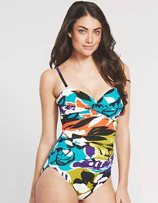 NWOT Multicolors Miraclesuit  Swimsuit 8 • $82