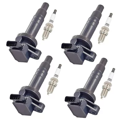 4X Ignition Coils + 4X Iridium Spark Plugs For 00-08 Toyota Corolla CE/LE/S 1.8L • $68.88