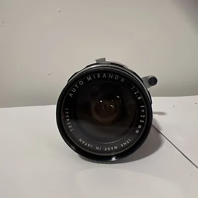 Rare Auto Miranda Soligor 25mm F2.8 Lens W/ Lens Hood For SLR/Mirrorless Cameras • $95