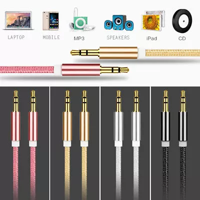 1-4PCS Aux Cable 3.5mm Male To Male Auxiliary Audio Cable Cord For Car PC Phone • $7.49