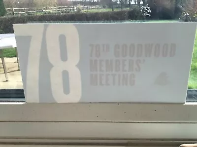£4.95 • Buy Goodwood 78 Members Meeting Sticker New Unpeeled Free UK Post