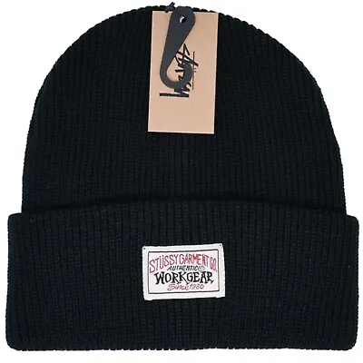 Stussy Workgear Waffle Cuff Beanie Black • $85.95