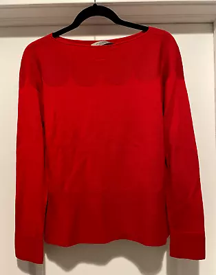 Beautiful EUC Red D. EXTERIOR Fine Knit Wool Sweater Size S • $25