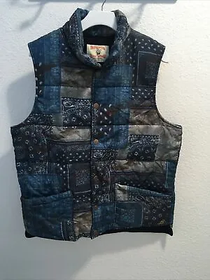 Birdwell Beach Britches Bandana Printed Puffer Vest Canyon Men’s Size L • $69.99