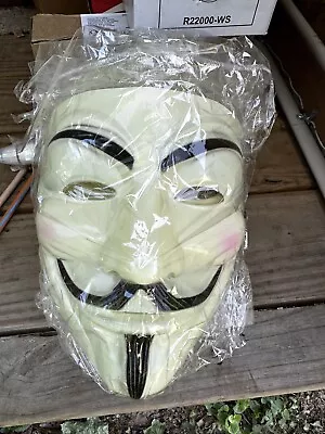 $0.99 • Buy Halloween Masks V For Vendetta Mask, Yellow Guy Fawkes For Halloween Costume