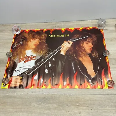 VINTAGE 1987 MEGADETH POSTER ANABAS AA301 35x24.5  P38 • $45