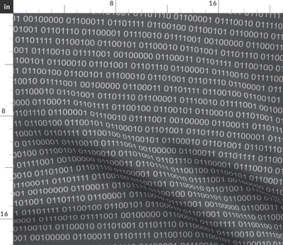 $13.60 • Buy Computer Nerd Geek Binary Stem Tech Technology Spoonflower Fabric By The Yard