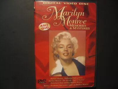 1998 Marilyn Monroe: Memories & Mysteries  4 In 1 DVD • $6.95