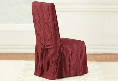 Sure Fit Matelasse Damask Long Dining Chair Slipcover Chili Color F • $31.95
