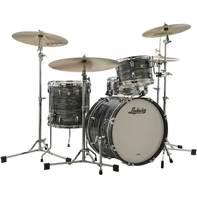 Ludwig Classic Maple 3-Piece Downbeat Shell Pack W/20 In. Bass Vintage Blk Pr • $2649