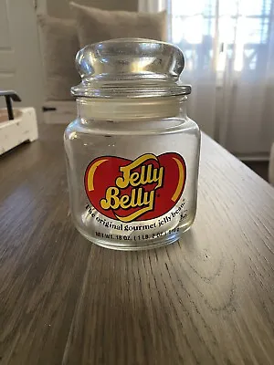 £9.60 • Buy 18 Oz. JELLY BELLY GLASS JAR Gourmet Jelly Bean Air-Tight Lid - Candy 5 1/2 