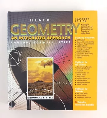 Heath Geometry An Integrated Approach Teacher's Edition (Larson BoswellStiff) • $19.99