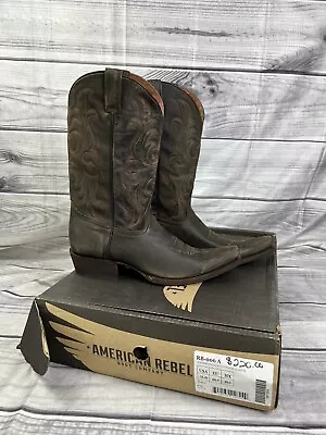 MENS  AMERICAN REBEL  Jacksonville Vintage Earth Western Boots Size 11 Brown • $117.55