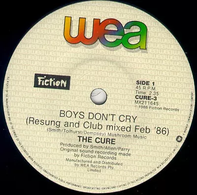 The Cure - Boys Don't Cry (New Voice • New Mix) Vinyl • $26