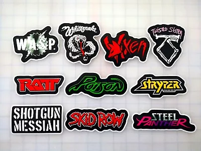 Glam Rock / Hair Metal Sticker Lot (10 Pack) SET 1 80s Heavy Thrash Classic Punk • $12.99