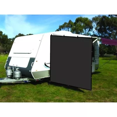 RV Awning Side Shade Kit 8x8Ft Black Mesh Sunshade Panel Camper Trailer Canopy • $30.55