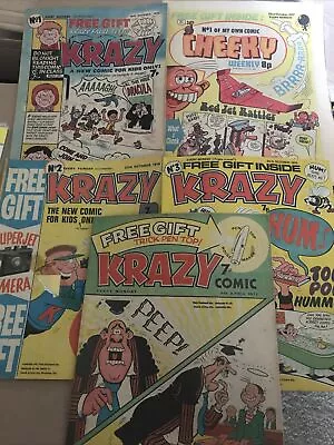 Cheeky Comic #1 Krazy Comics #1 #2 #3 + 9th April 1977 All Good • £0.99