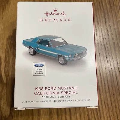 Hallmark Ornament 1968 Ford Mustang California Special 50th Anniversary NIB • $85