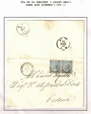 Italy 1866 40c (Sass T20) On Cover Livorno To Amsterdam  ‘14’ Cancel • $9