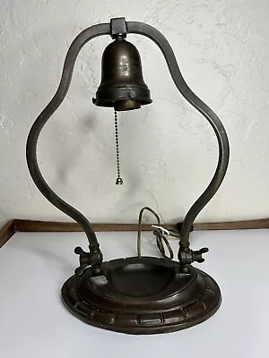 Tiffany Studios Style Bronze Harp Bell Lamp Base • $495