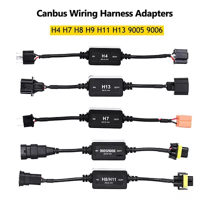 Canbus Wiring Harness Adapter H4 H7 H8 H9 H11 H13 9005 9006 LED Headlight Bulbs • $17.99